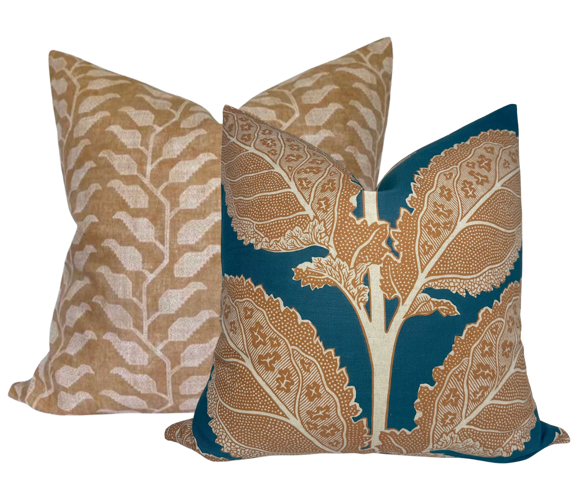 Lacinato Pillow Cover in Ochre + Mineral, Thibaut Pillows