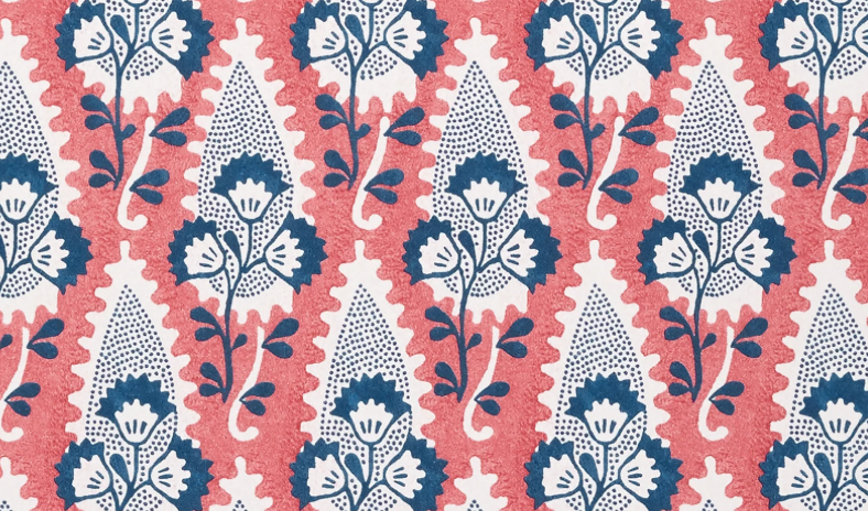 Cornwall Floral Pillow Cover in Red, Thibaut Pillows