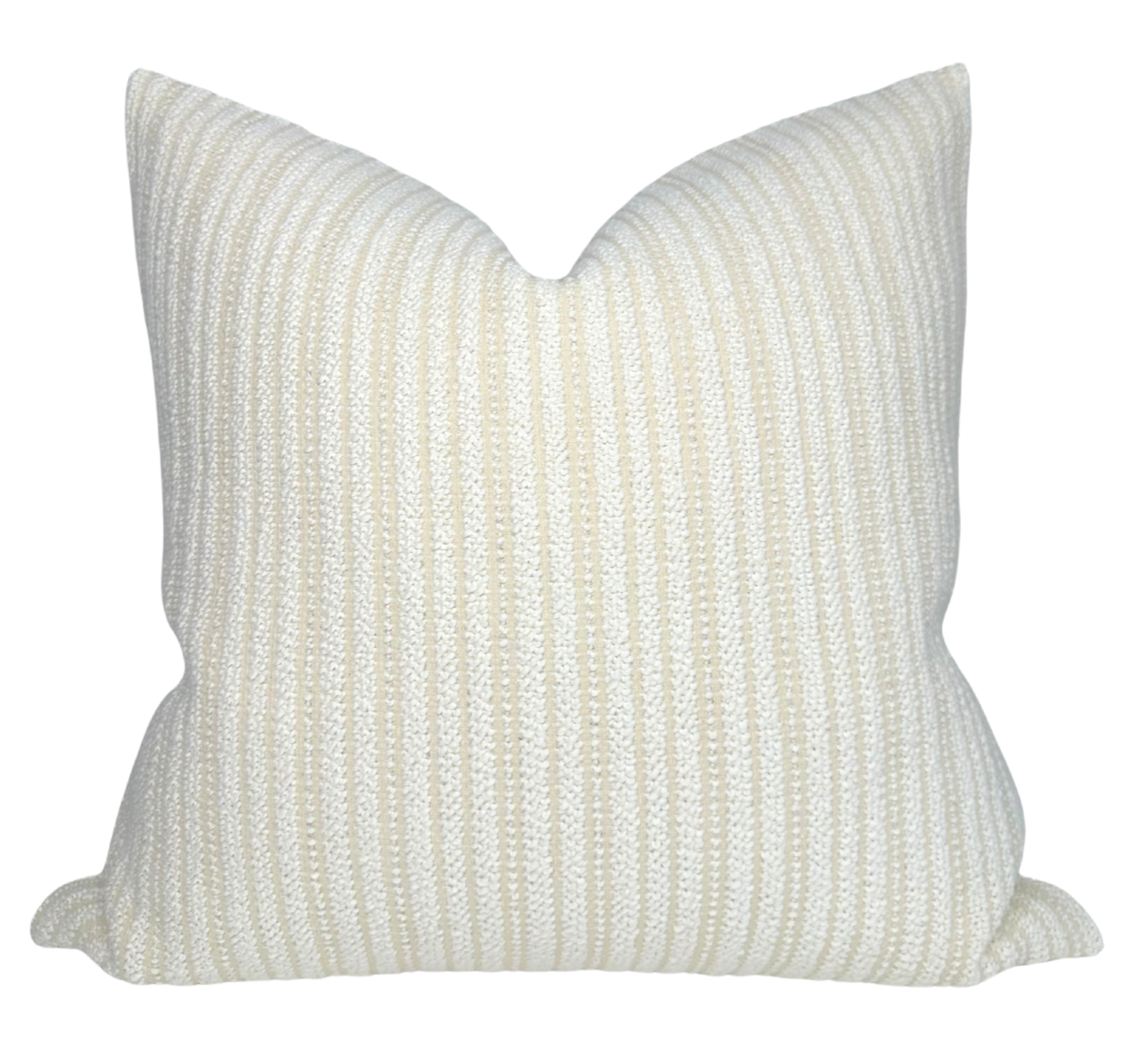 Divide Woven Pillow Cover in Ecru, Christopher Farr Textiles