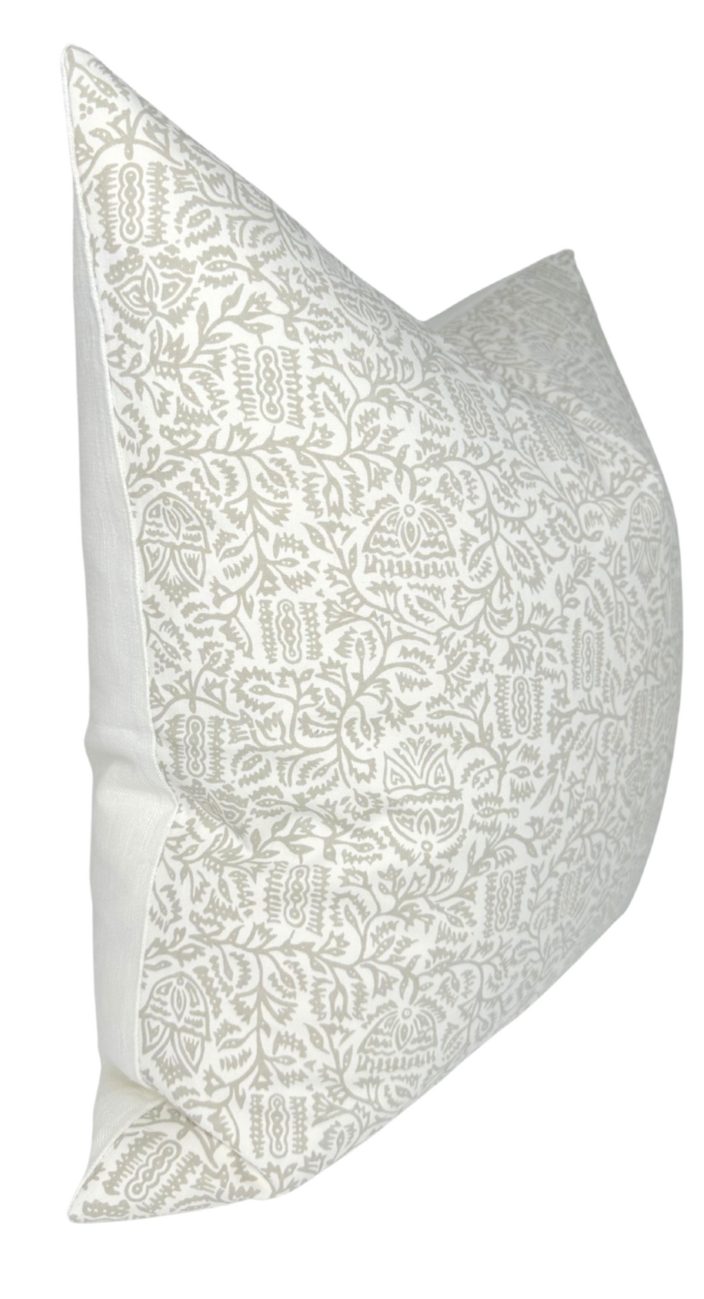 Morris Pillow Cover in Taupe, Schumacher Textiles