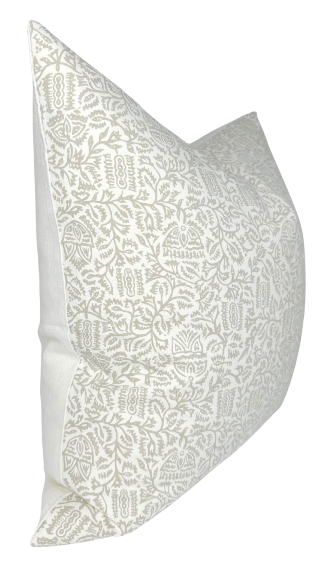Morris Pillow Cover in Taupe, Schumacher Textiles