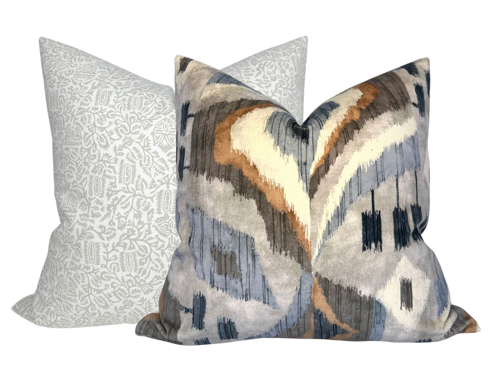 Morris Pillow Cover in Taupe, Schumacher Textiles