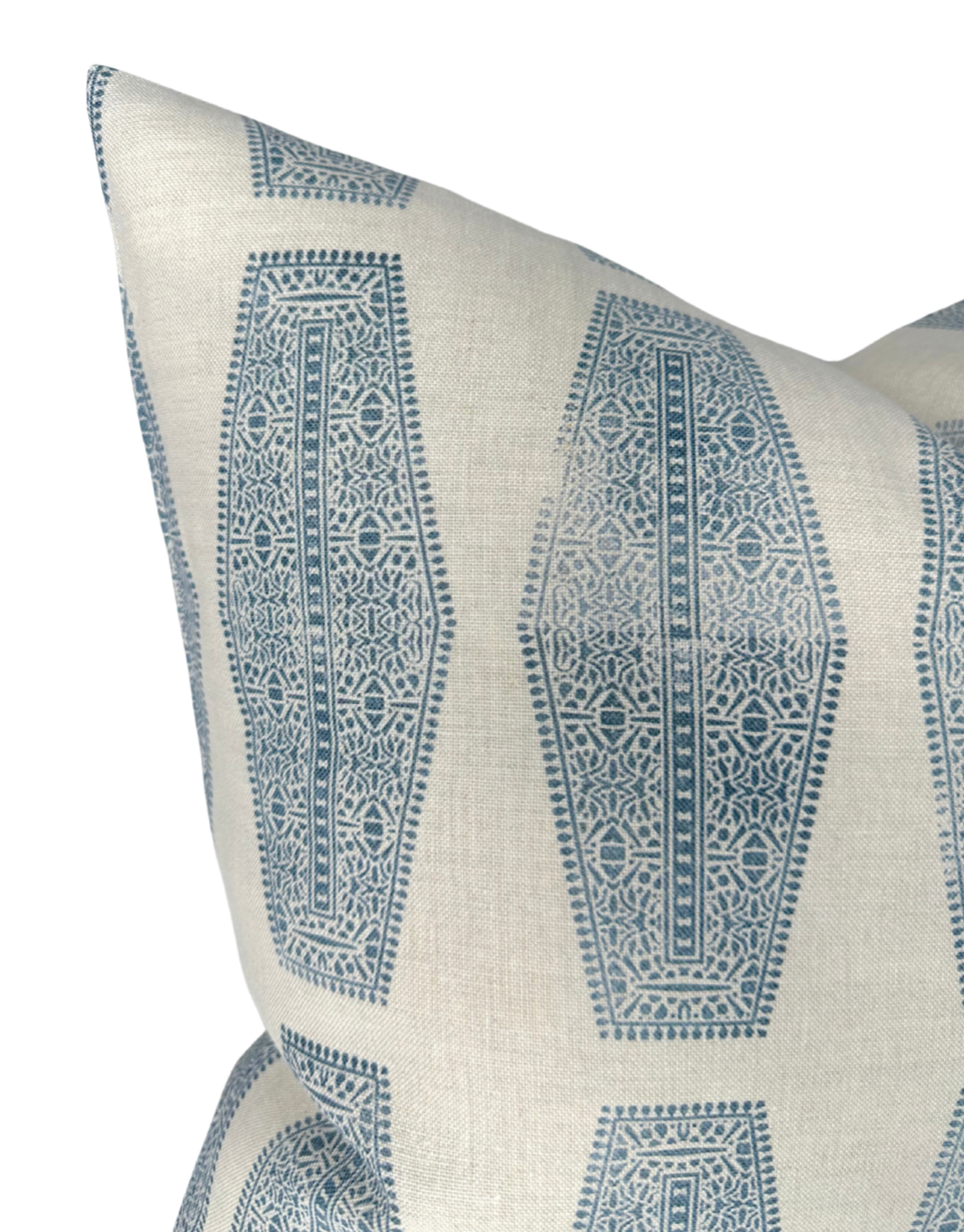 Inlay Pillow Cover in Lake Blue, Susan Connor Textiles