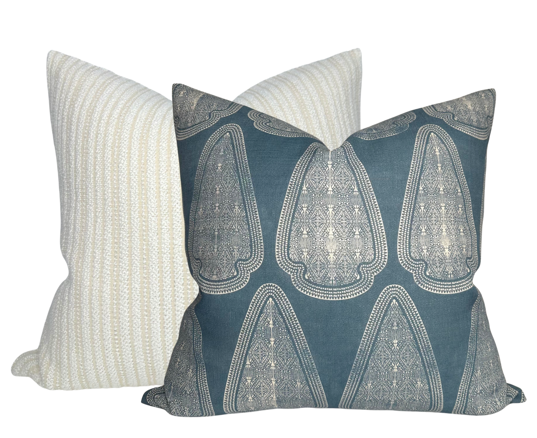 Artemis Pillow Cover in Lake Blue, Susan Connor Textiles