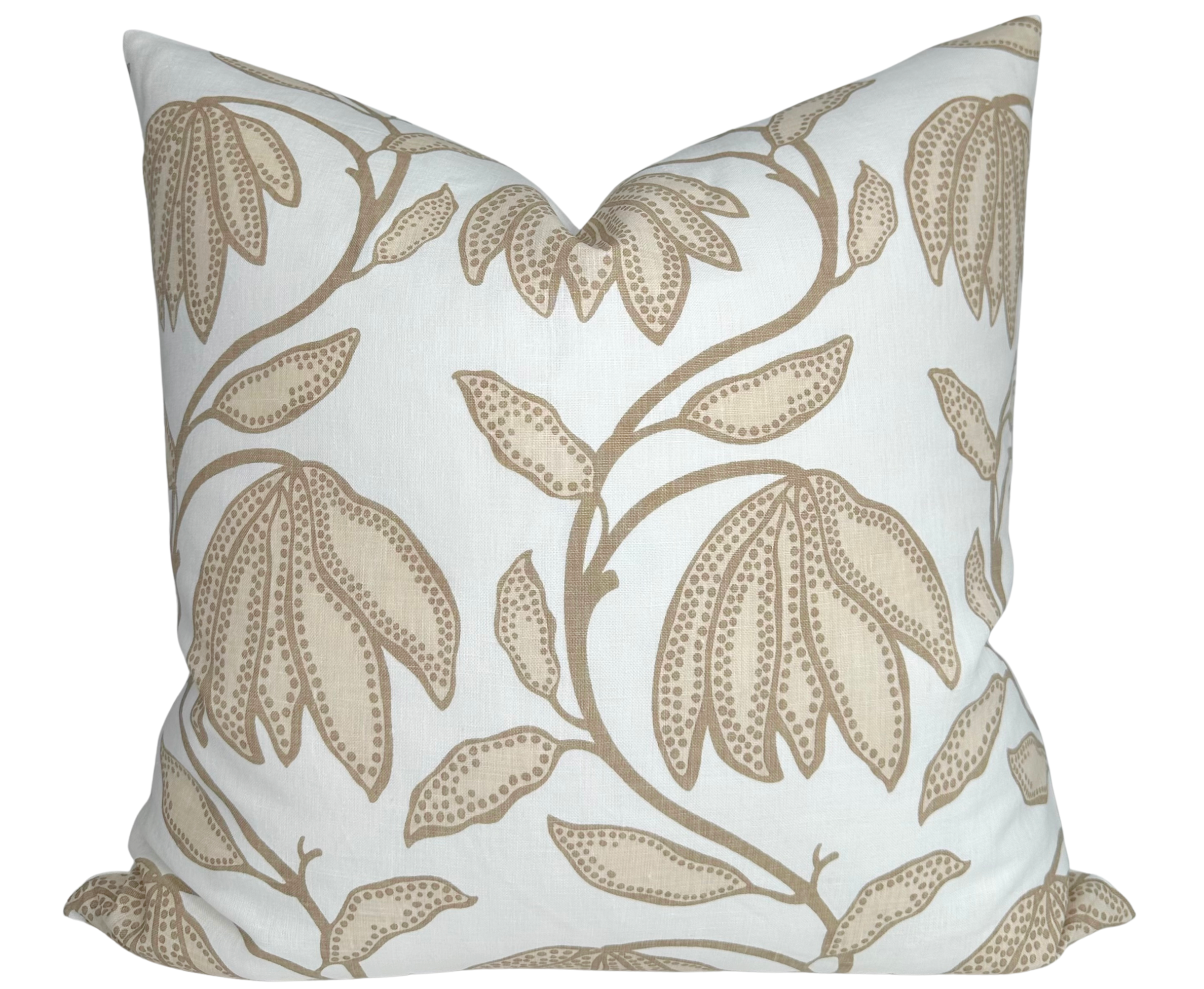 Desert Floral Pillow Cover in Birch Natural, Thibaut Pillows