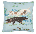 Pointers Pillow Cover in Sky Blue, Schumacher Textiles