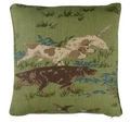 Pointers Pillow Cover in Meadow Green, Schumacher Textiles