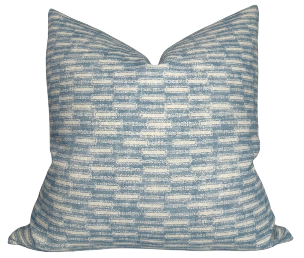 Lacuna Pillow Cover in Azul Blue, Susan Connor Textiles
