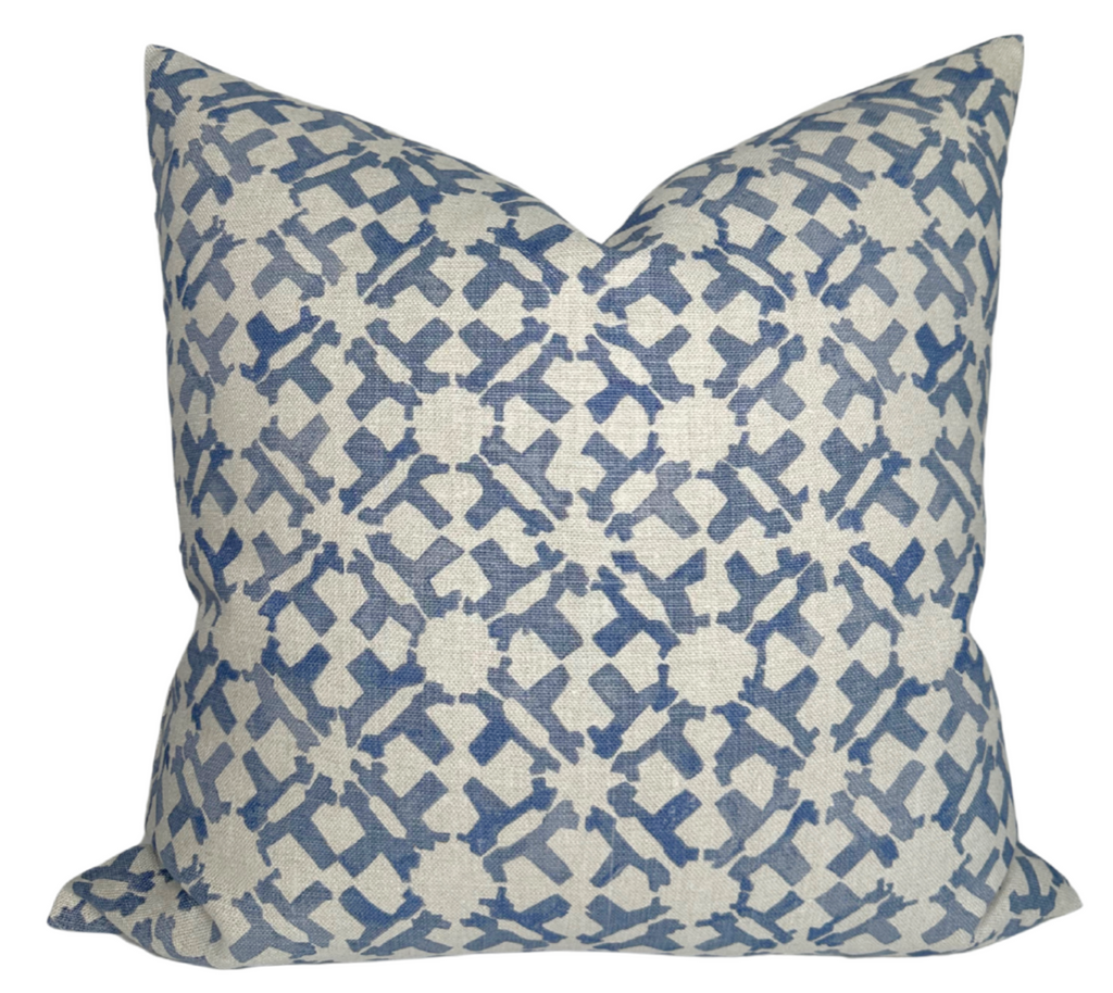Orcha Pillow Cover in Indigo Blue, Peter Dunham Textiles