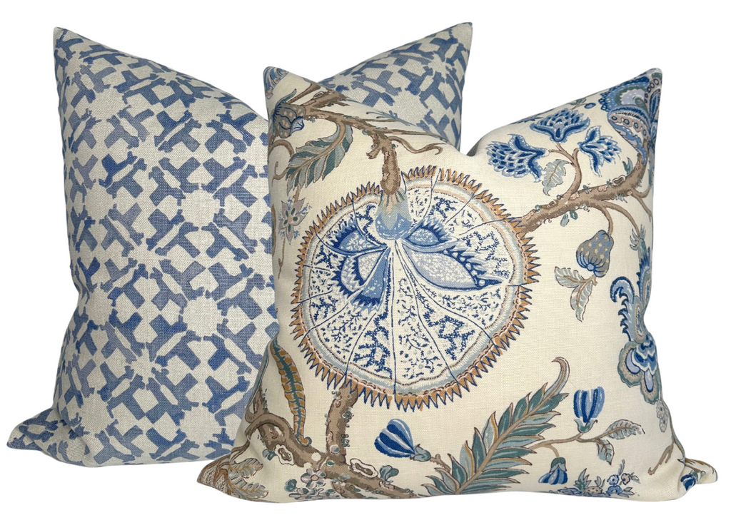 Orcha Pillow Cover in Indigo Blue, Peter Dunham Textiles