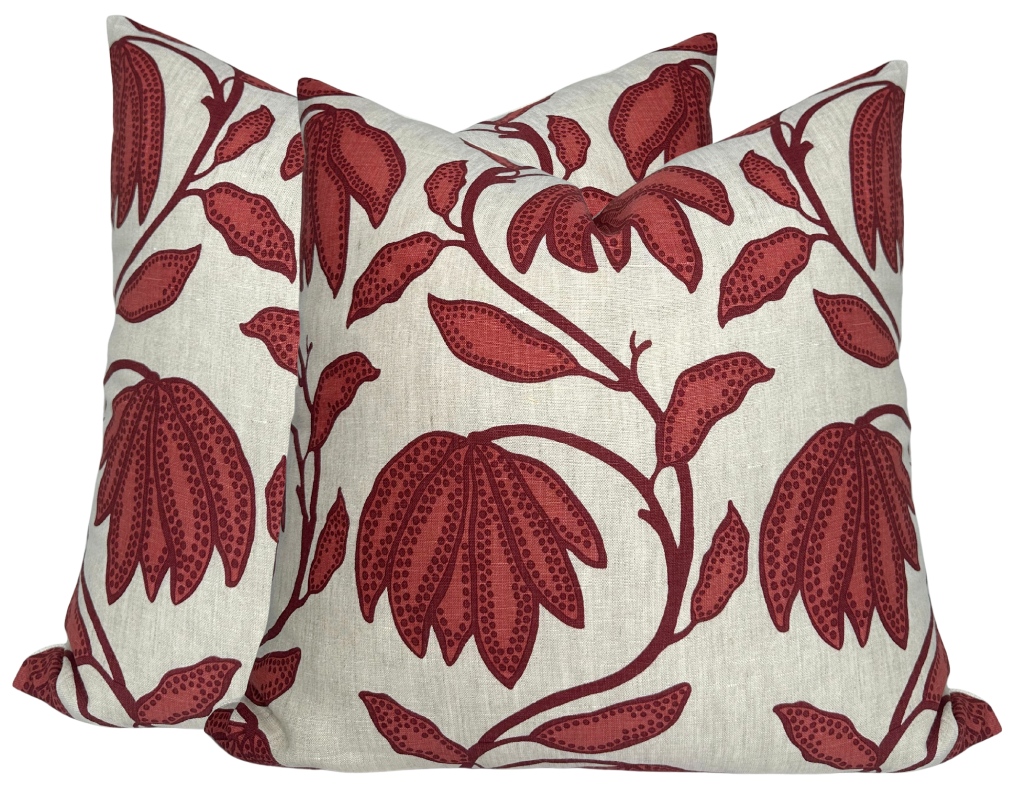 Desert Floral Pillow Cover in Sunbaked Red, Thibaut Pillows