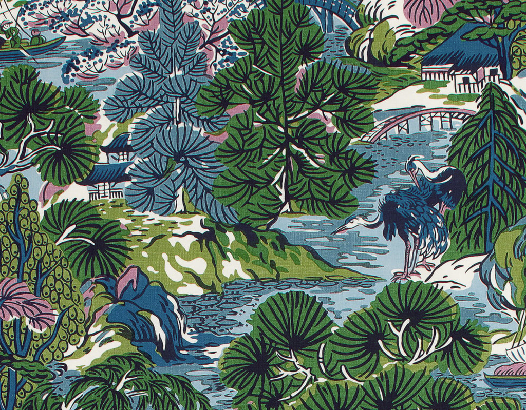 Pagoda Pillow Cover in Blue, Thibaut Pillows