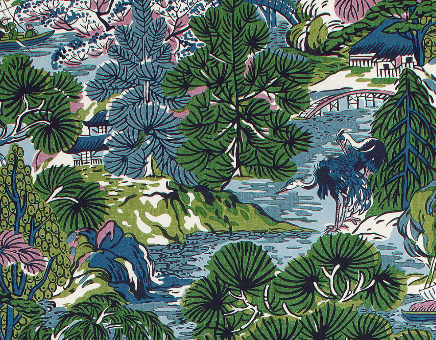 Pagoda Pillow Cover in Blue, Thibaut Pillows