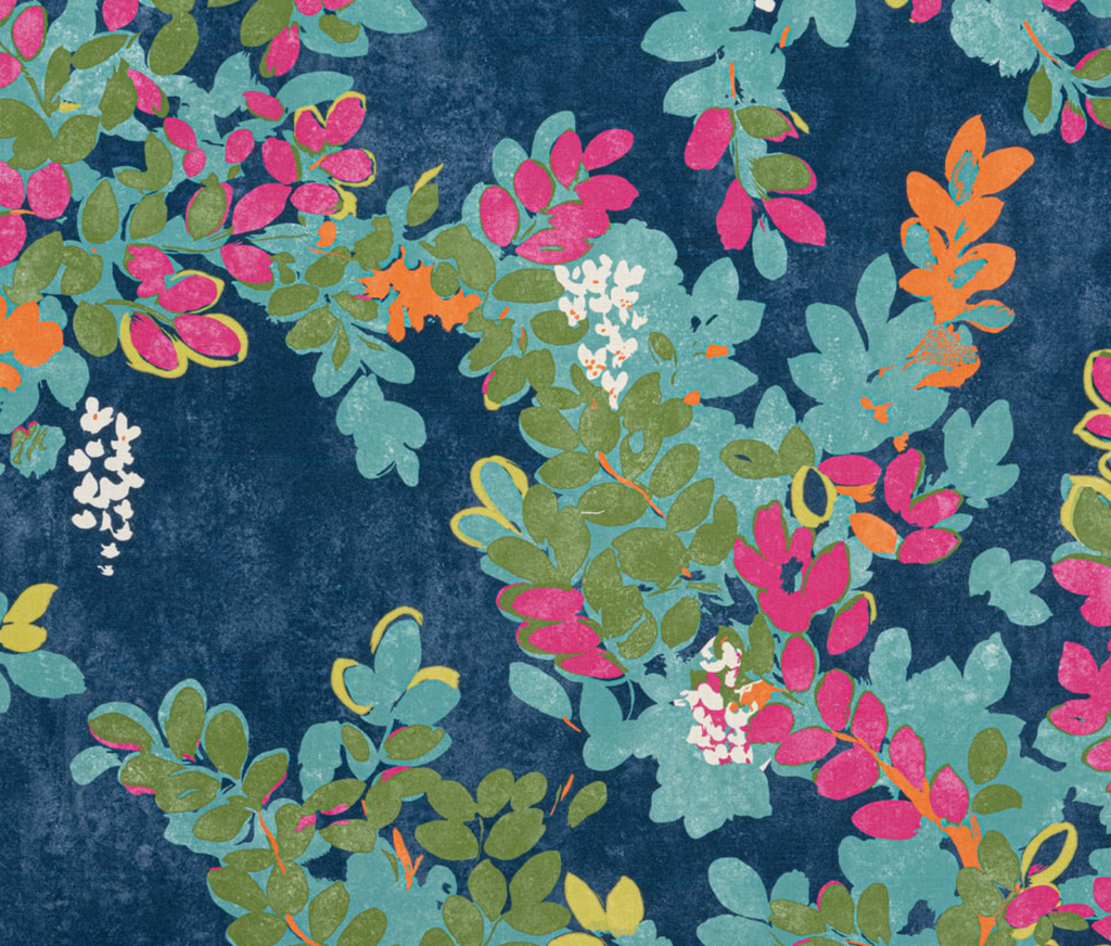 Central Park Pillow Cover in Navy and Pink, Thibaut Pillows