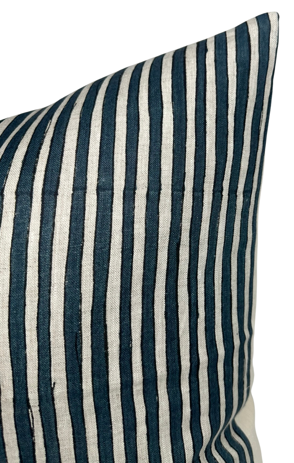 Ticking Pillow Cover in Indian Teal, Walter G Textiles
