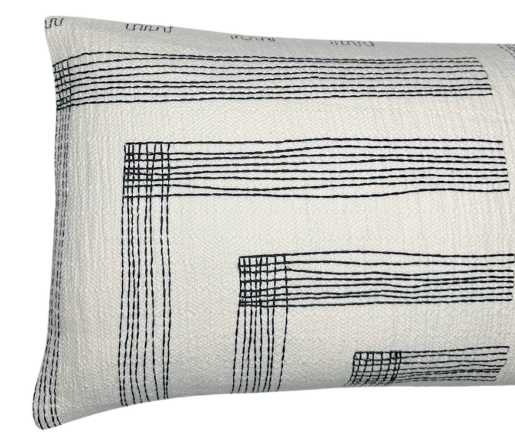 Pastiche Pillow Cover in Chalk Jet, Kelly Wearstler Textiles
