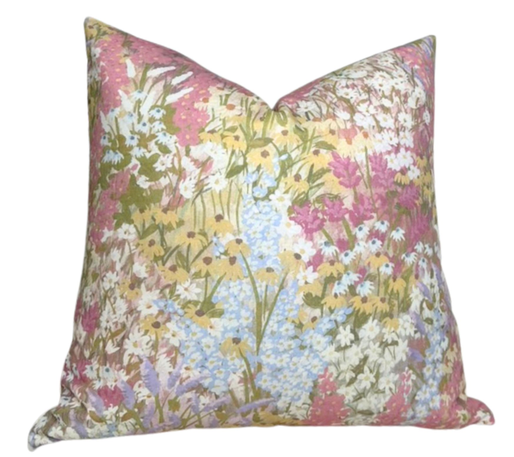 Fleur Linen Pillow Cover in Blush