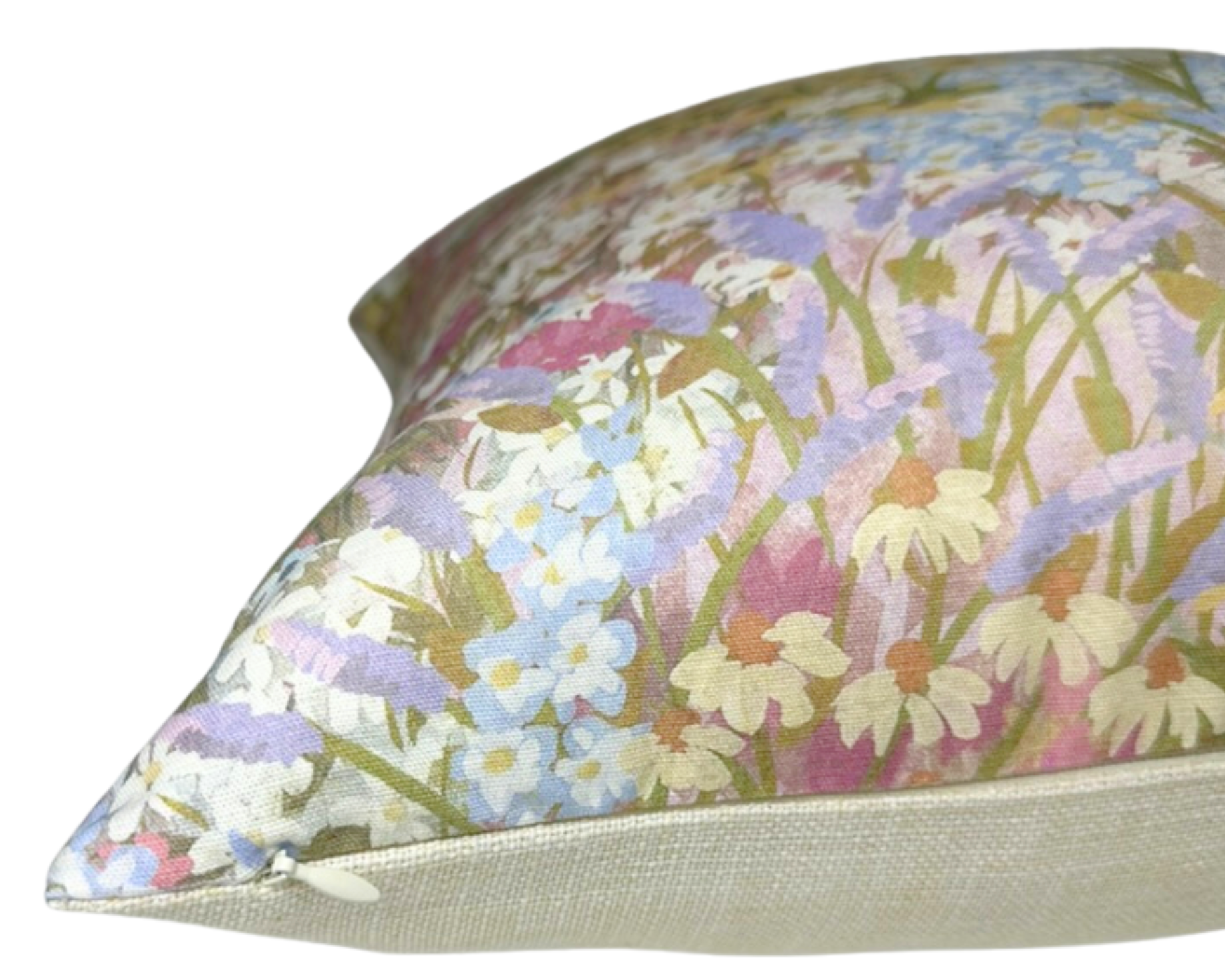 Fleur Linen Pillow Cover in Blush