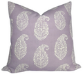 Kashmir Paisley Pillow Cover in Lilac Purple, Peter Dunham Textiles