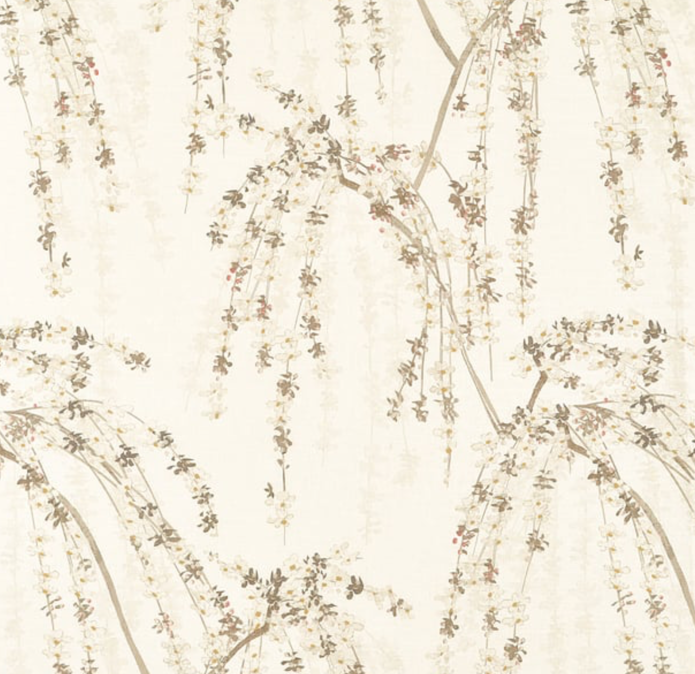 Weeping Blossom Pillow Cover in Beige, Thibaut Pillows