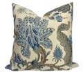 Chalfont Pillow Cover in Porcelain Blue, Schumacher Textiles