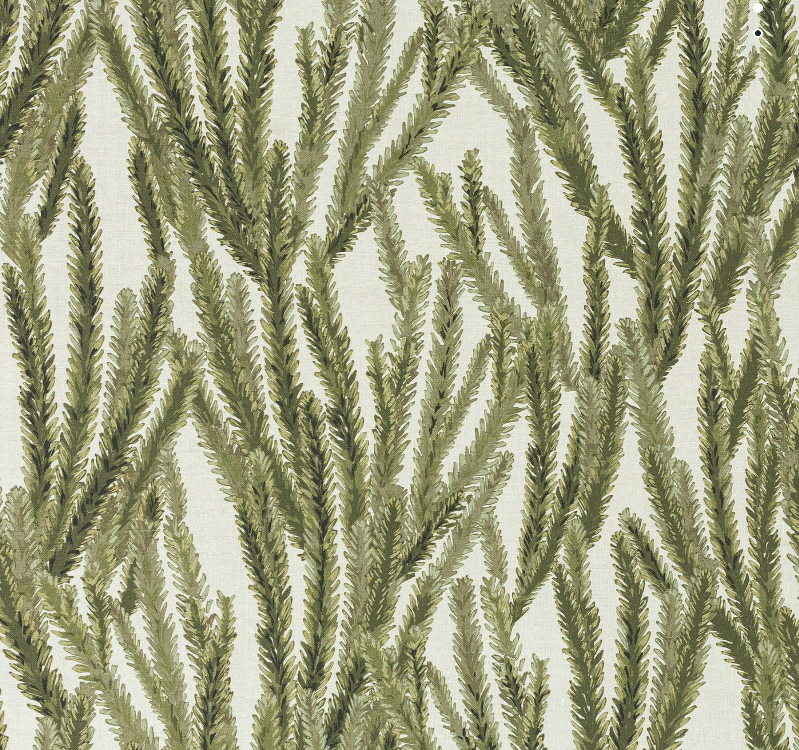 Nori Floral Pillow Cover in Moss Green, McLaurin + Piercy Textiles