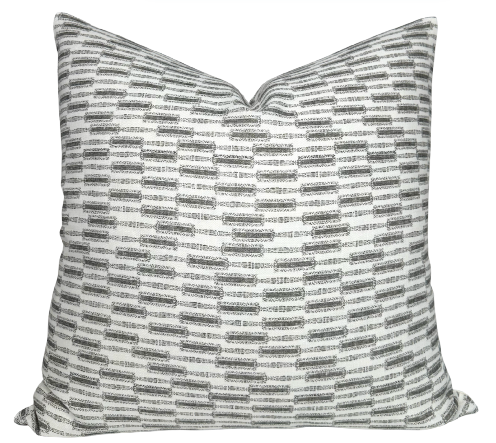 Lacuna Pillow Cover in Kohl on Ivory, Susan Connor Textiles