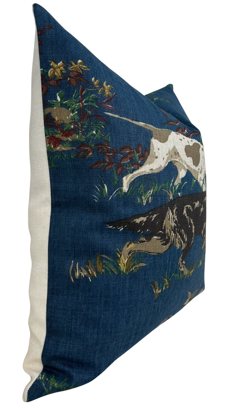 Pointers Pillow Cover in Navy Blue, Schumacher Textiles