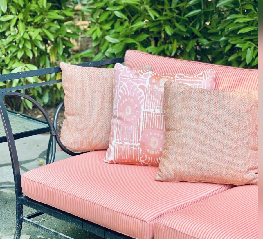 Bazaar Pillow Cover in Melon, Perennials Textiles