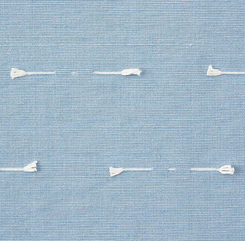 Teton Embroidered Pillow Cover in Sky Blue, Schumacher Textiles
