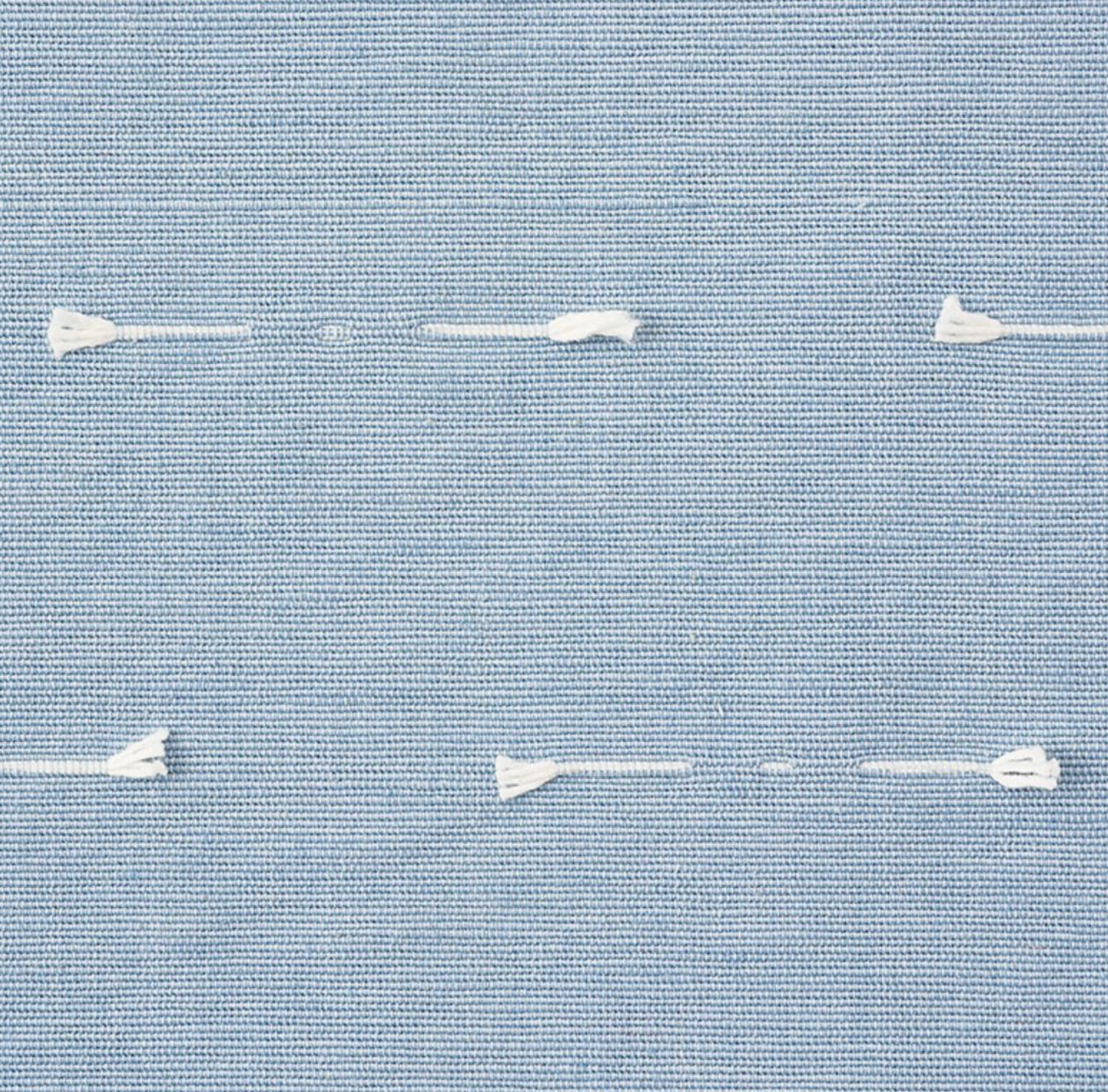 Teton Embroidered Pillow Cover in Sky Blue, Schumacher Textiles
