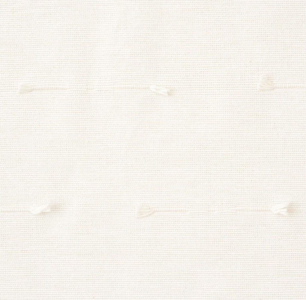 Teton Embroidered Pillow Cover in Snow, Schumacher Textiles