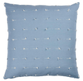 Teton Embroidered Pillow Cover in Sky Blue, Schumacher Textiles