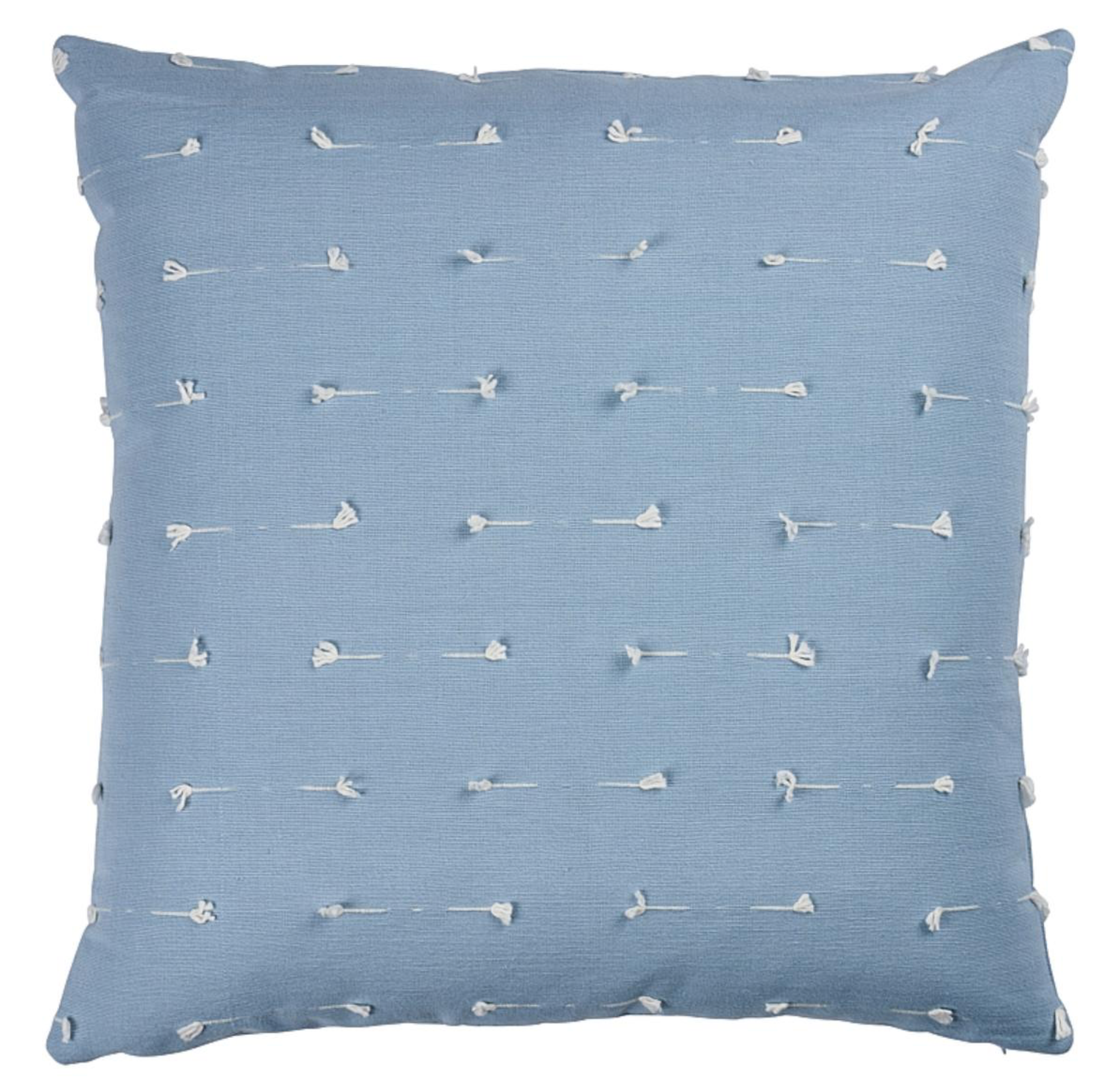 Teton Embroidered Pillow Cover in Sky Blue, Schumacher Textiles