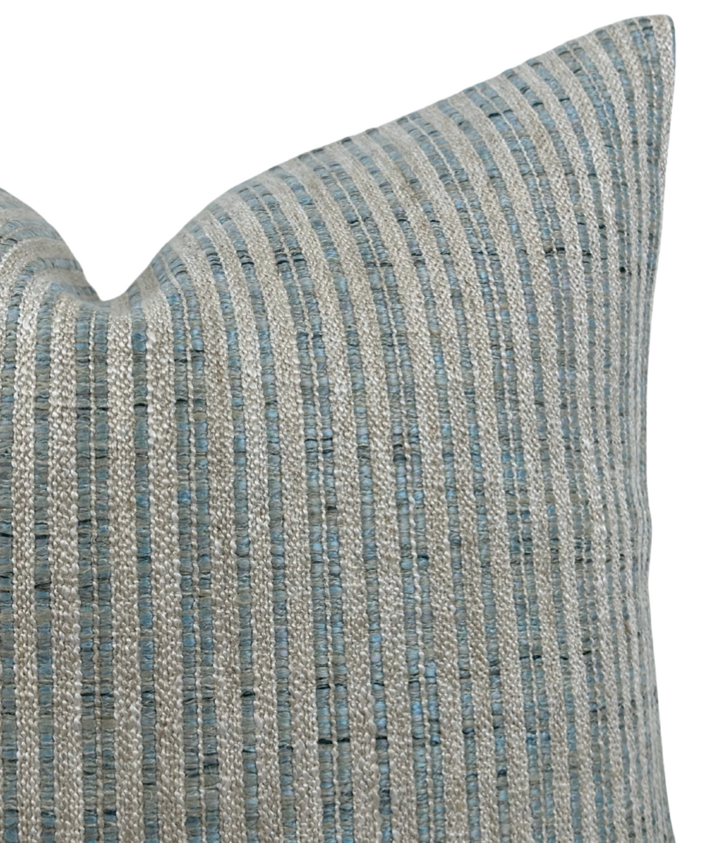 Unravel Pillow Cover in Aqua Blue