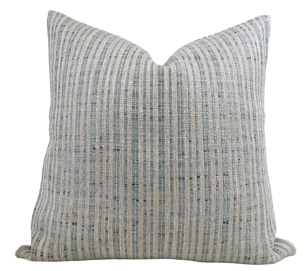 Unravel Pillow Cover in Aqua Blue