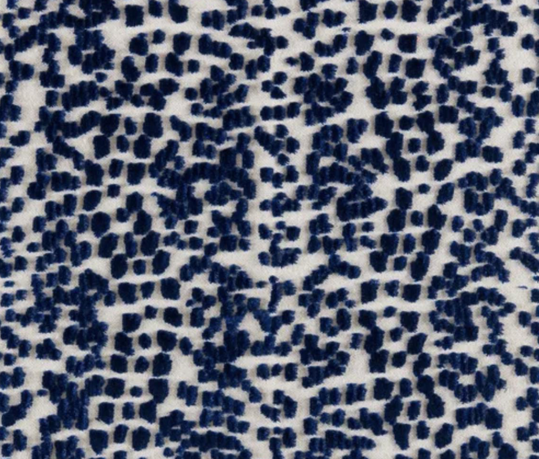 Les Touches Velvet Pillow Cover in Blue