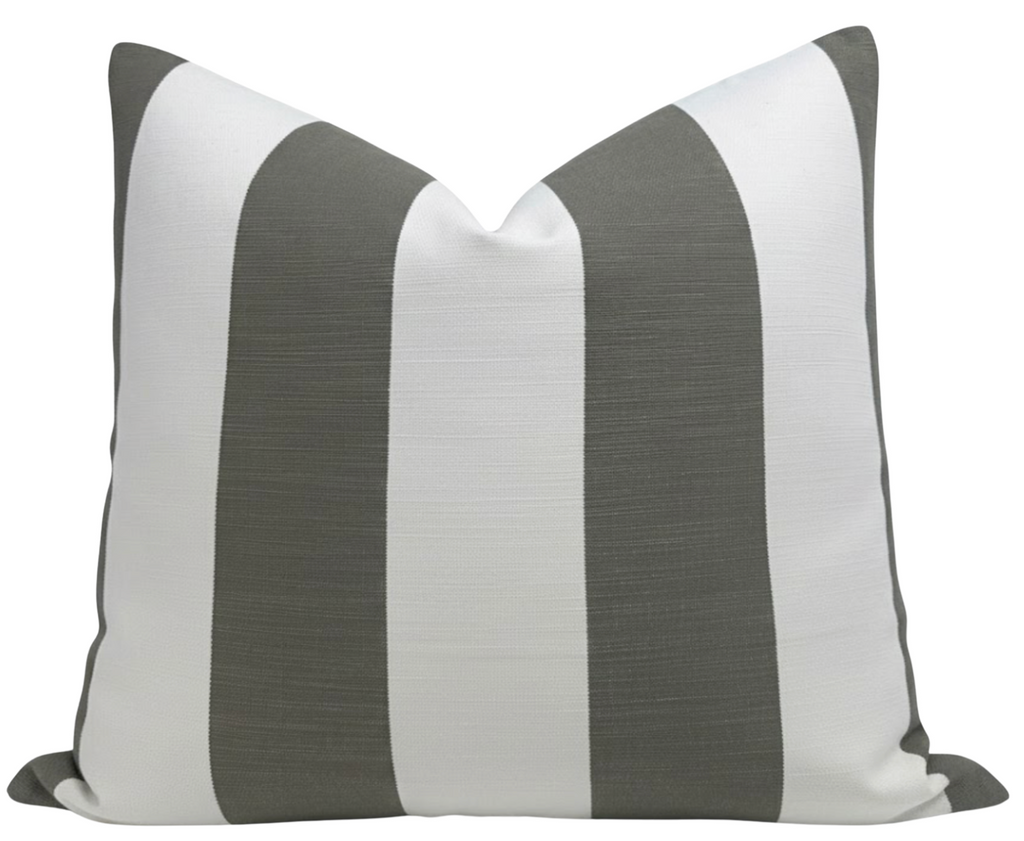 Go To Stripe Pillow Cover in Olive, Perennials Textiles