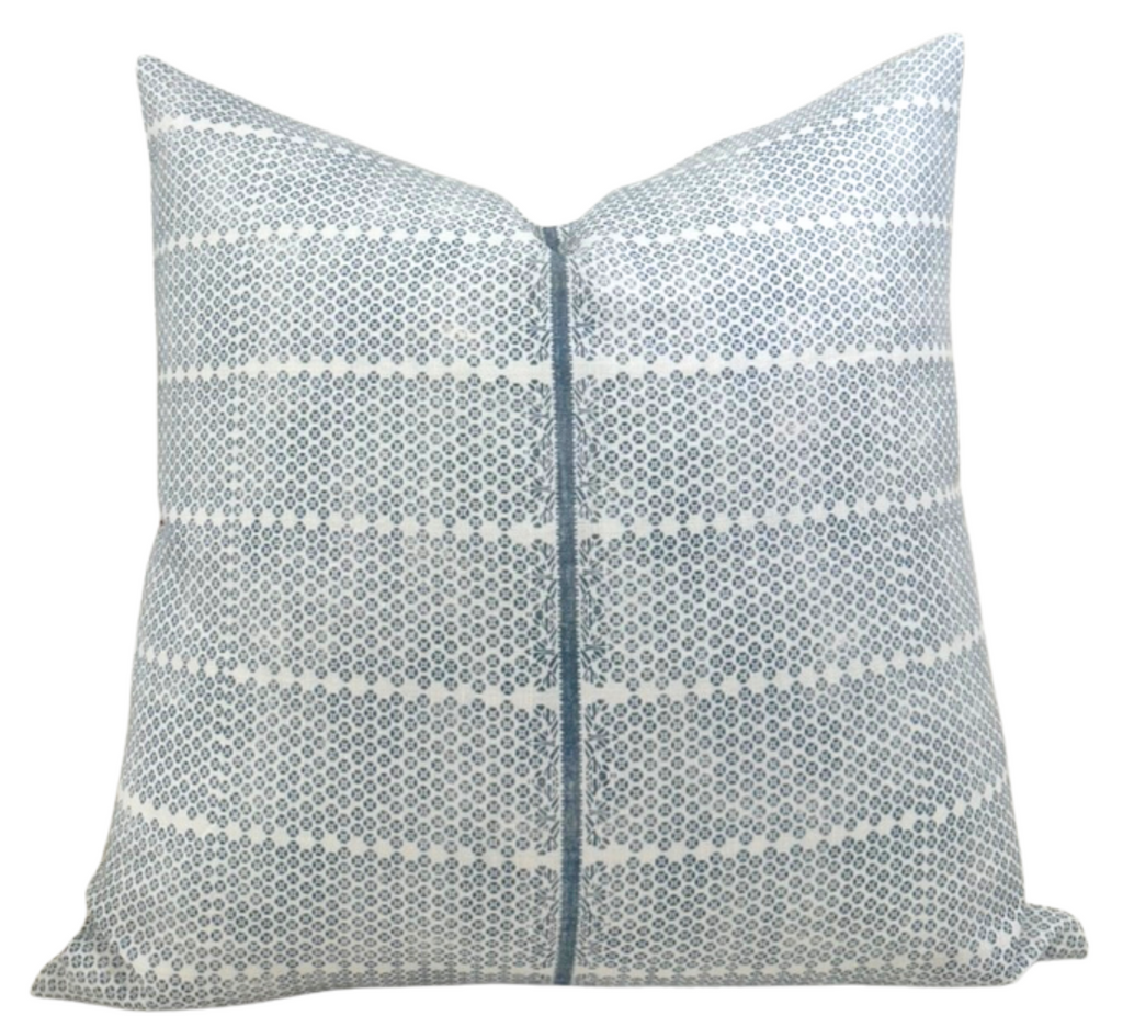 Madu Pillow Cover in Blue, Susan Connor Textiles