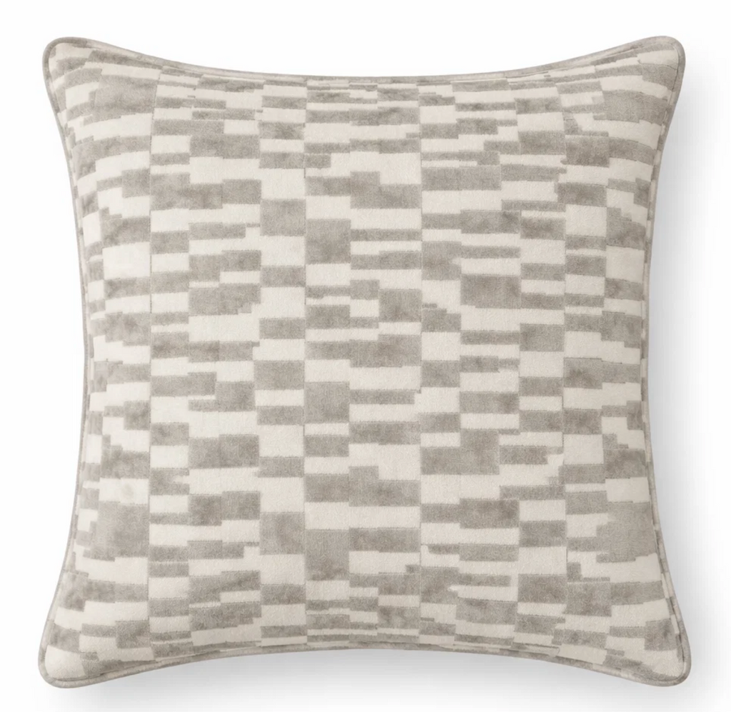 Mod Velvet Pillow Cover in Grey