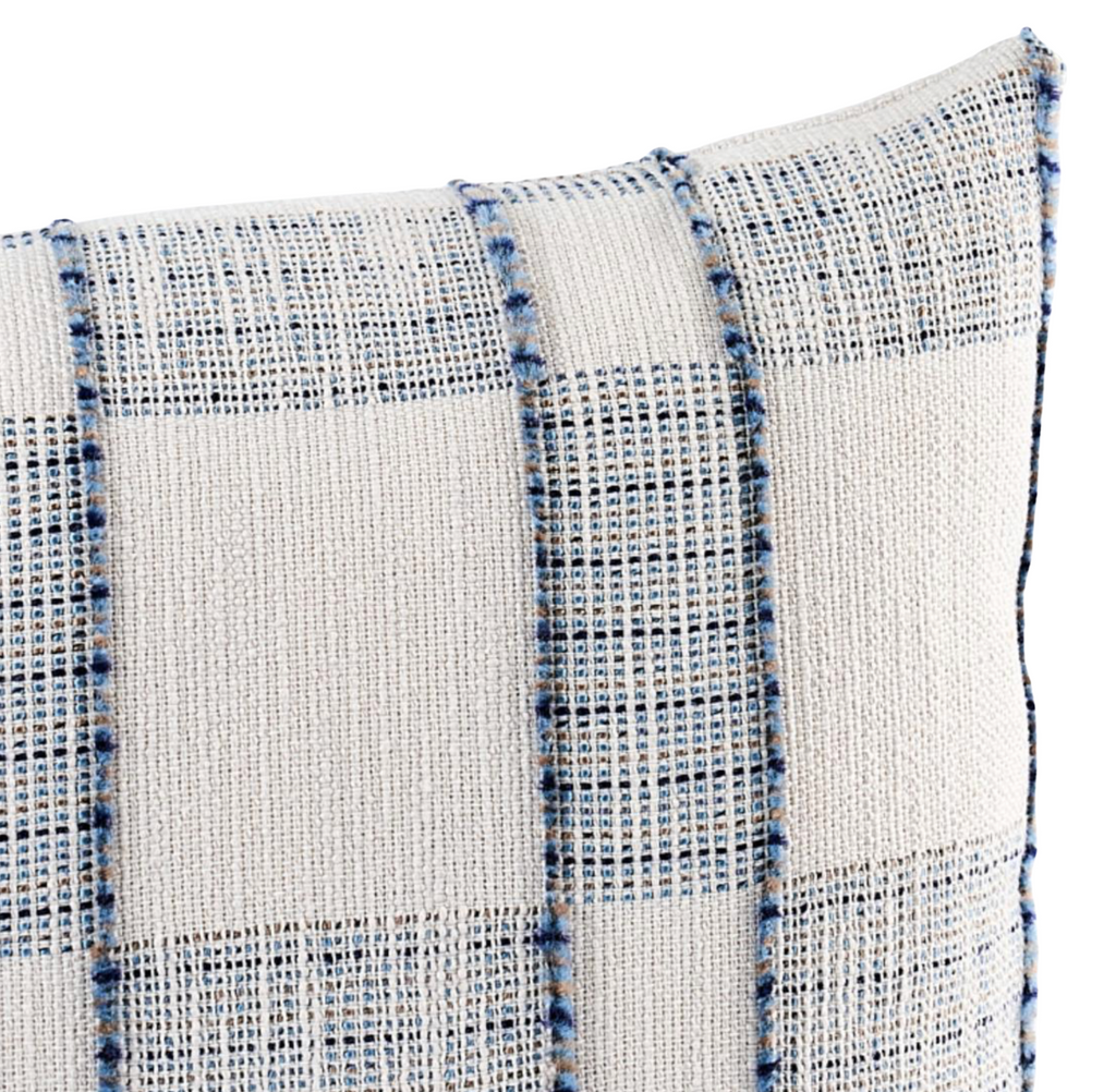 Elko Woven Pillow Cover in Indigo, Schumacher Textiles