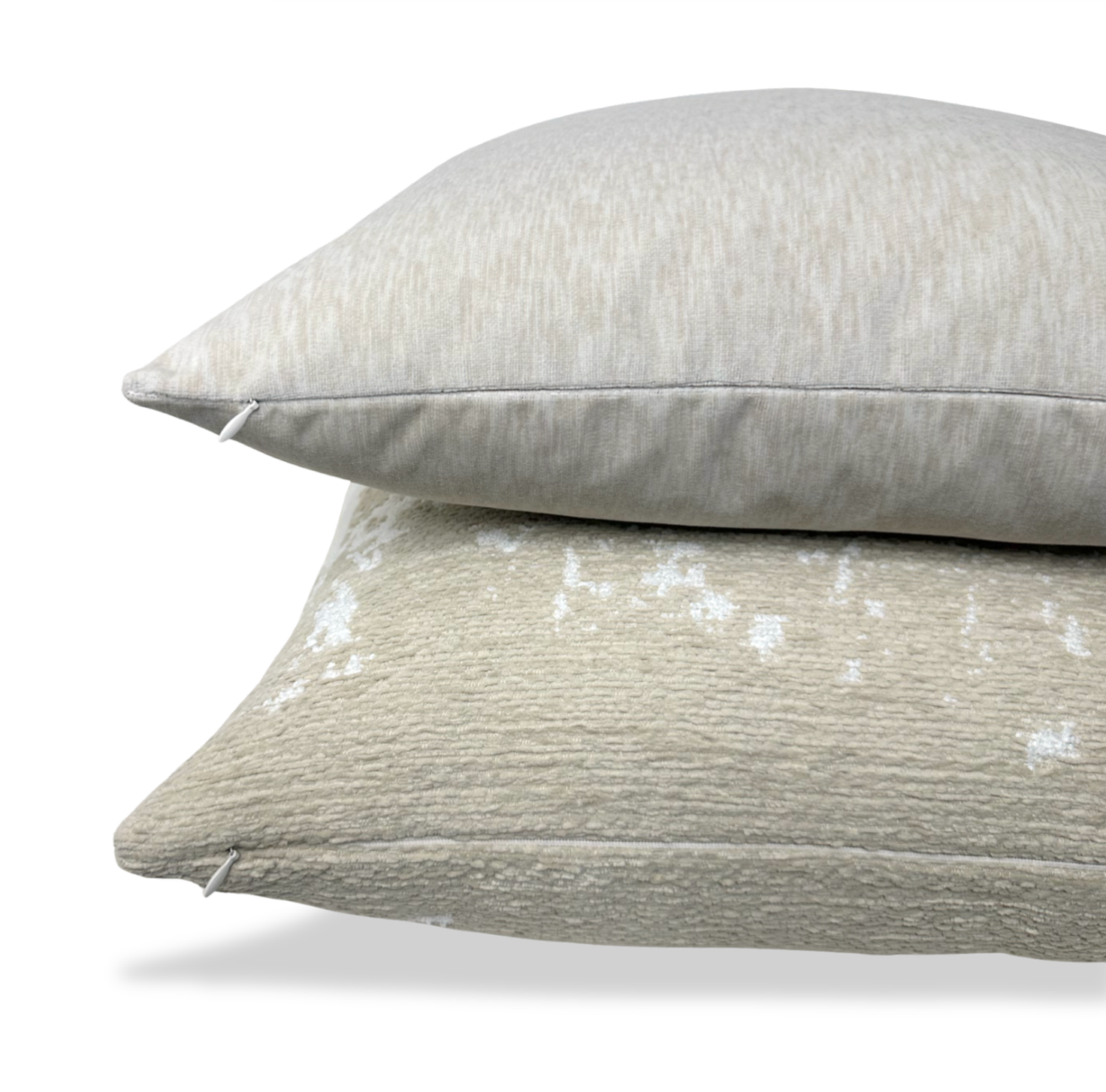 Dappled Stripe Pillow Cover in Oyster, Indoor Outdoor Pillow, Holly Hunt Textiles