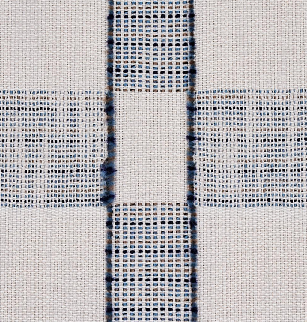 Elko Woven Pillow Cover in Indigo, Schumacher Textiles