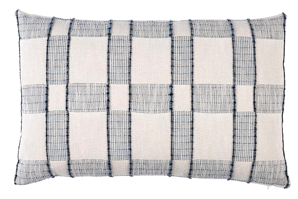 Elko Woven Pillow Cover in Indigo, Schumacher Textiles