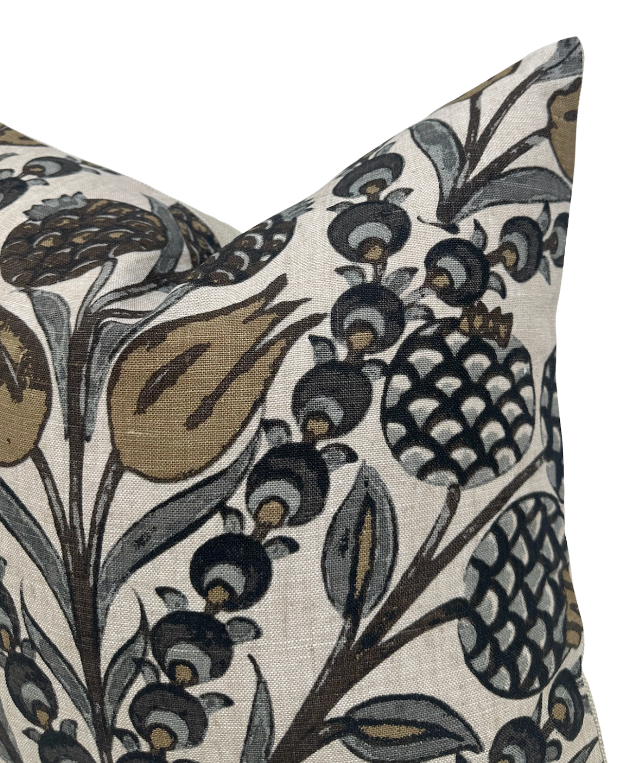 Cornelia Pillow Cover in Gold and Grey, Thibaut Pillows