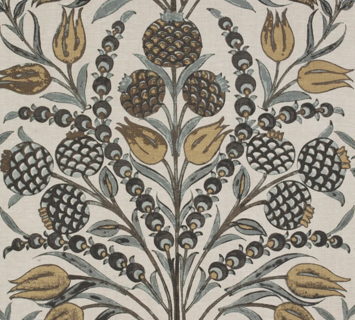 Cornelia Pillow Cover in Gold and Grey, Thibaut Pillows