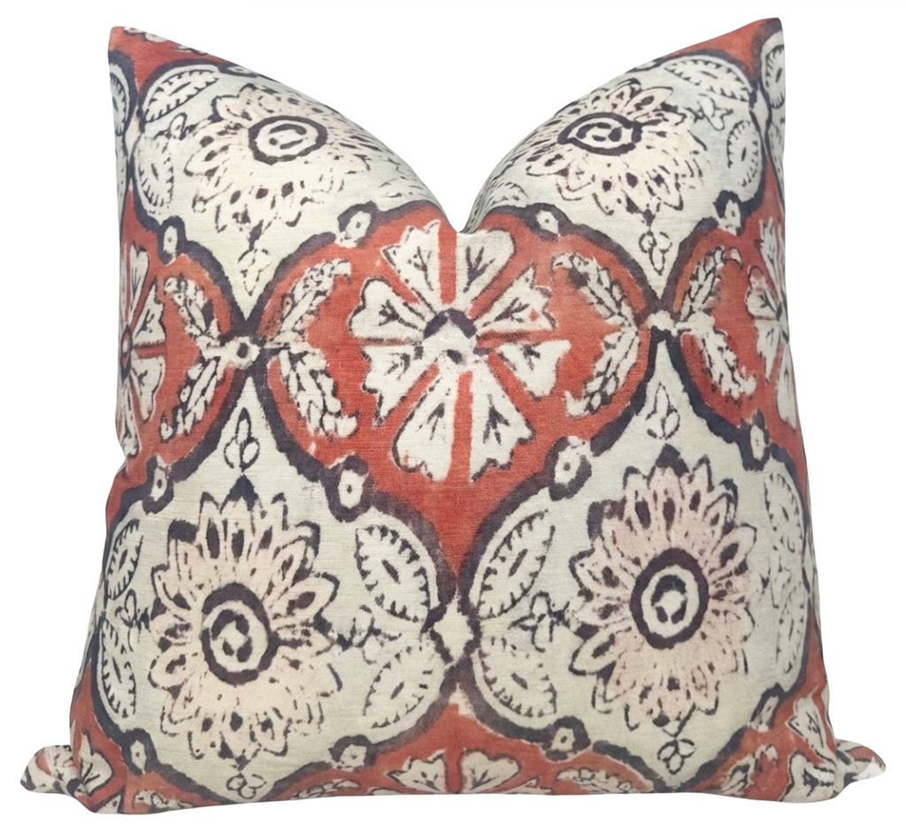 Minnie Maharani Pillow Cover in Ruby Red, Peter Dunham Textiles