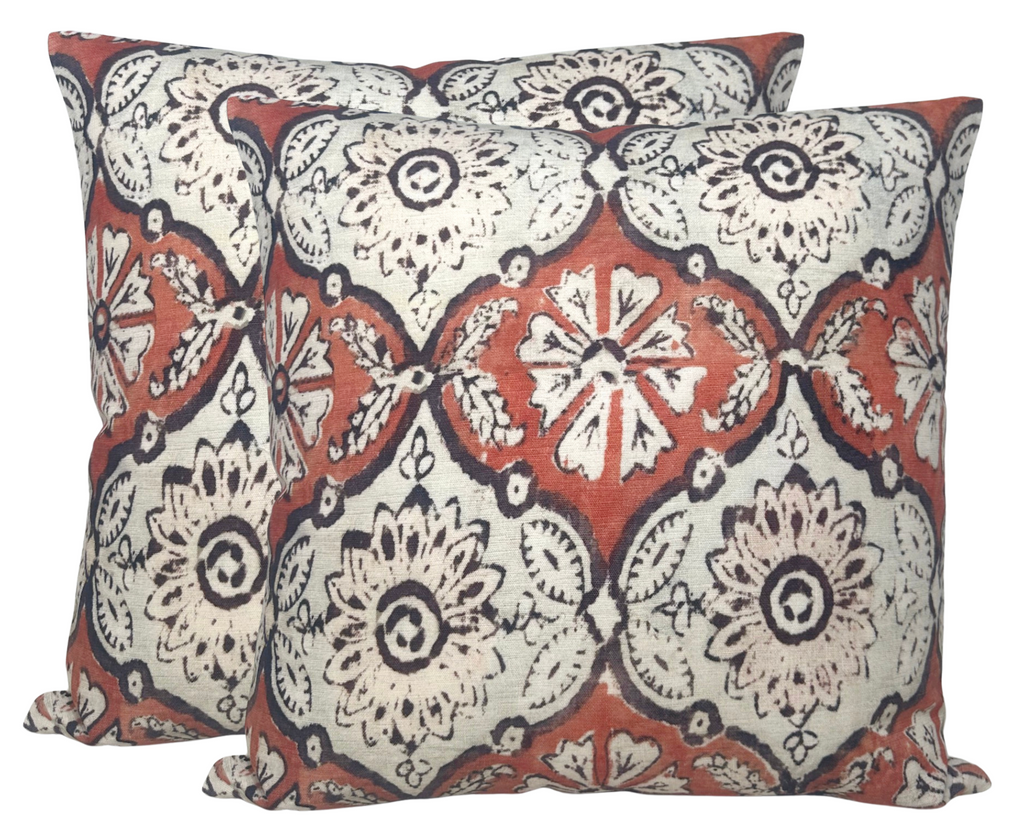 Minnie Maharani Pillow Cover in Ruby Red, Peter Dunham Textiles