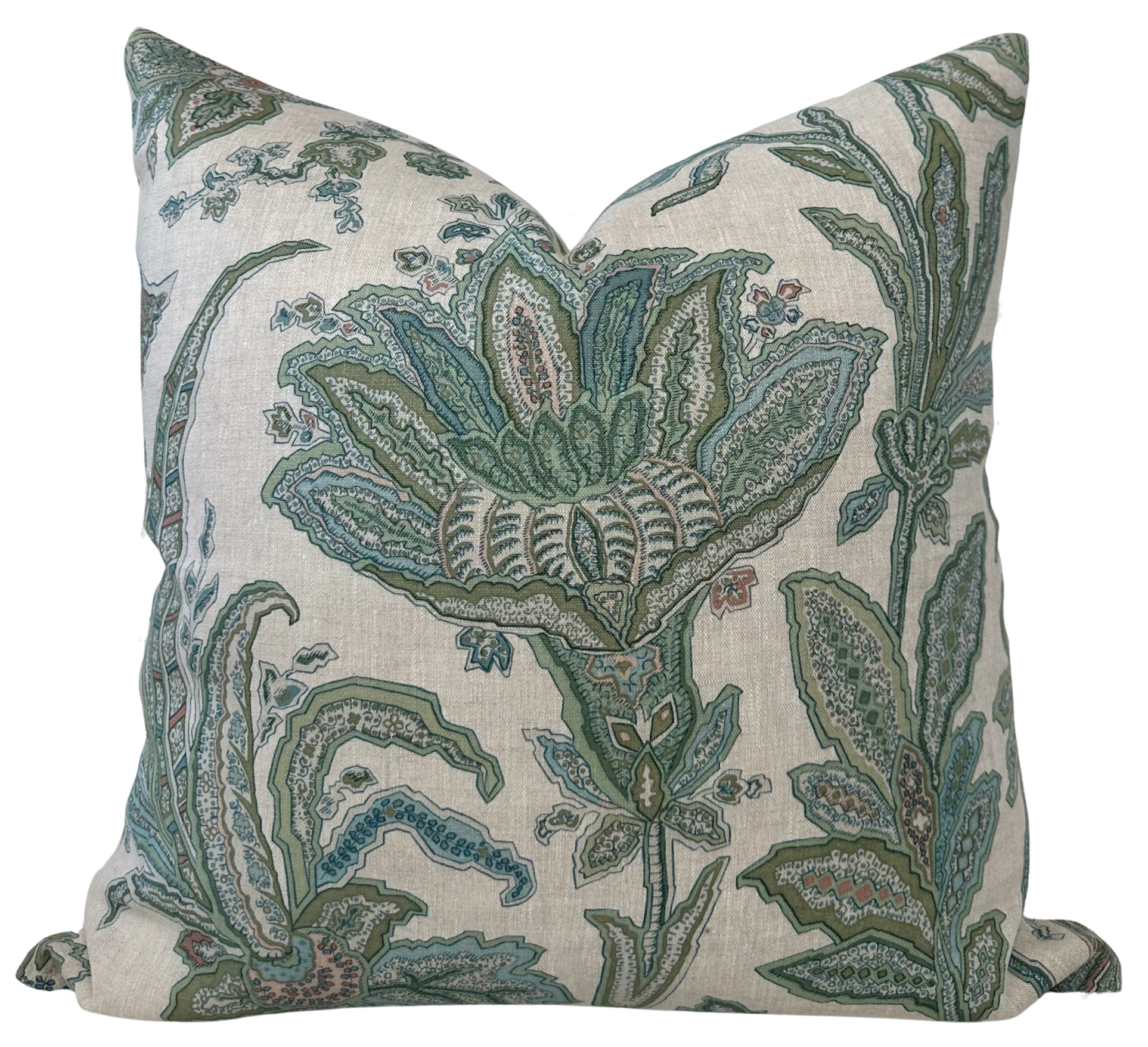 Breckenridge Floral Pillow Cover in Sage, Thibaut Pillows