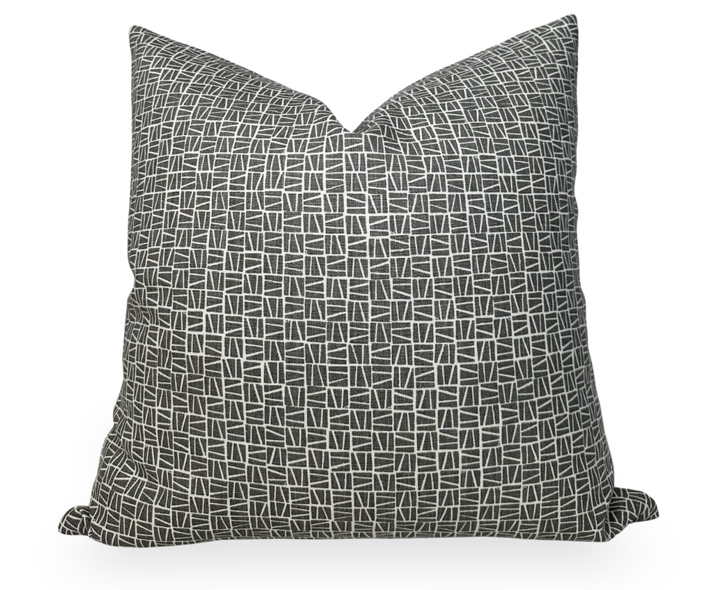 Camber Pillow Cover in Charcoal, Lindsay Alker Textiles